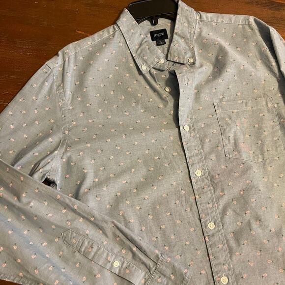 J.Crew Men's Casual Ditsy Floral Button Down Shirt Size Large - Picture 2 of 6